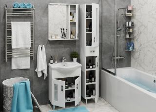 Напольная тумба под раковину Onika Кристалл 106545 65см белый